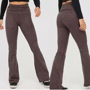 OFFLINE By Aerie The Hugger High Waisted Foldover Flare Legging NEW WITH TAGS